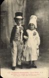 VINTAGE POSTCARD Norman Costumes Young grooms Children Folklore