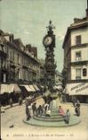 CPA Amiens L'Horloge Et La Rue Des Vergeaux Enfants