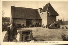 VINTAGE POSTCARD Lhautecour House Or Was born co. Marguerite Marie on July 22nd, 1647