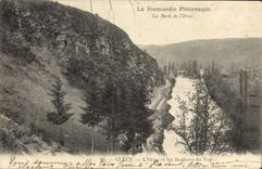 VINTAGE POSTCARD Edges Of Orne Clecy the Orne And Rocks Of Vay