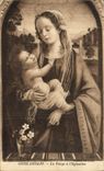 VINTAGE POSTCARD Guirlandajo the Virgin with the Wild rose