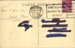 CPA Lyon Illustre Place Bellecour Et coteau De Fourviere