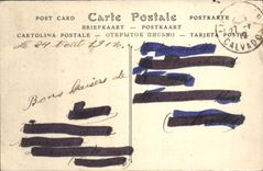 POSTAL Trouville de la VENDIMIA en rocas del negro del mar vista de la caminata del embarcadero