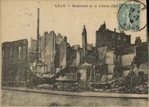 Bulevar de Lille de la POSTAL de la VENDIMIA de la libertad de Militaria