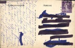 POSTAL de la VENDIMIA Sens la rejilla del palacio del arzobispo con las armas de Cardinaliers de Monseigneur De Luynes