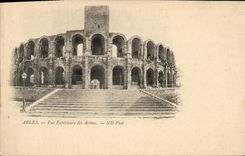 VINTAGE POSTCARD Arles Seen External Of Arena
