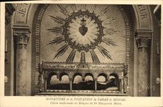 La POSTAL Monastere de la VENDIMIA del Visitation De Paray Monial expulsa contener las reliquias del co. Margarita Marie