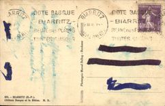 VINTAGE POSTCARD Biarritz Castle Basque And Rhune