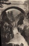 VINTAGE POSTCARD Surroundings De Cauterets Pit Of the Bridge of Spain