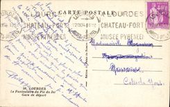 VINTAGE POSTCARD Heavy the Funicular Of the Peak Of Jer Station Of Departure