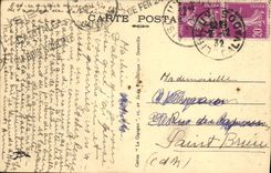 Paladar episcopal de Lisieux de la POSTAL de la VENDIMIA el cuarto dorado