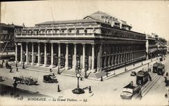 CPA Bordeaux Le Grand Theatre Tramway