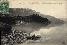 VINTAGE POSTCARD Surroundings Of Aix Les Bains Lake Of Le Bourget the Castle De Chatillon