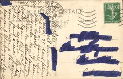 Paladar de la POSTAL de la VENDIMIA de Compiegne el pasillo de la aldea