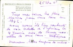 VINTAGE POSTCARD Basilica Di S Marco In Venezia