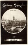 POSTAL de la VENDIMIA que mira el jardín público redondo de Trafalgar Londres