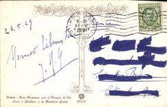 Estafa del romano de Roma Foro de la POSTAL de la VENDIMIA Fempio Di Castore tiene basílica Julia de Polluce E