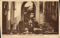 VINTAGE POSTCARD What the Germans Do Of Our Churches Belgian Sector of Yser Militaria