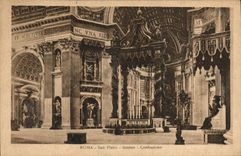 Interno Confessione de Roma San Pletro de la POSTAL de la VENDIMIA