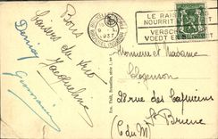 VINTAGE POSTCARD Brussels the Water Jet To the Park And Parliament