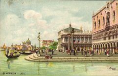 VINTAGE POSTCARD Venezia Molo