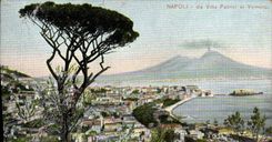 VINTAGE POSTCARD Napoli Da Villa Patrizi Al Vomero