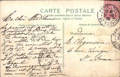 VINTAGE POSTCARD Paris Bridge of Arts and the Institute