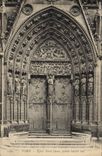CPA Paris Eglise Notre Dame Portail lateral sud