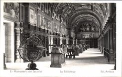 CPA Monasterio del Escorial La Biblioteca Bibliotheque