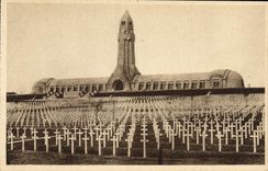 VINTAGE POSTCARD Douaumont Ossuary of Douaumont and national Cimetiere