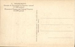 VINTAGE POSTCARD Douaumont Ossuary of Douaumont and national Cimetiere