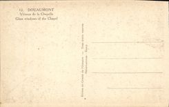 VINTAGE POSTCARD Douaumont Stained glasses of the Vault