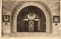 VINTAGE POSTCARD Douaumont the main door of the Vault