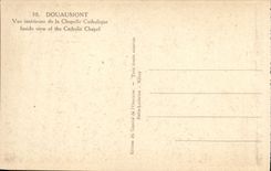 VINTAGE POSTCARD Douaumont Seen interior of the Catholic Vault