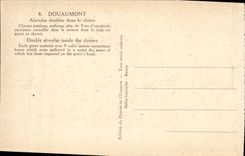 VINTAGE POSTCARD Douaumont double Cells in the cloister