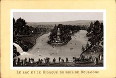 CPA Paris Le Lac Et Le Kiosque Du Bois De Boulogne