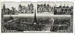 Carte depliante Paris Panorama De L'Exposition 