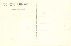 VINTAGE POSTCARD Dinan Castle of Conninais