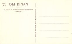 Vuelta de Dinan de la POSTAL de la VENDIMIA de I Horloge y ahorrador de la esquina del St de la iglesia