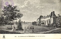 CPA Le Chateau de la Malmaison du cote des Jardins Napoleon 1er