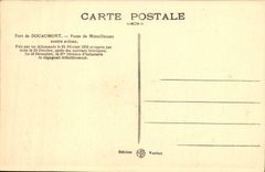 VINTAGE POSTCARD Fort of Douaumont Posts Machine-guns against Militaria planes