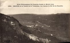 VINTAGE POSTCARD Mijoux and Valleee of Valserine seen since the collar of the Sickle