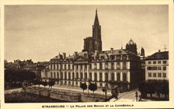 POSTAL Estrasburgo de la VENDIMIA el paladar de Rohan y de la catedral