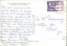 MODERN CARD the Abbey D' Hautecombe on the edges known Lake of Le Bourget