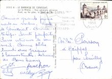 MODERN CARD the Stopping De Genissiat on the Rhone View Air Downstream with the plane ler the ski-jump