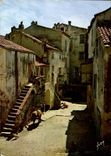 MODERN CARD Colors And Light Of France Corsica Calvi Old women houses in the low city