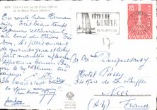 CPM Geneve Le jet d'eau et le Mont Blanc