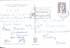 POSTAL MODERNA Estrasburgo el rosetón de la catedral