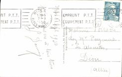 POSTAL MODERNA Niza vista a través de los pinos