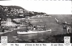 CPM Nice L'Entree du Part de Nice Le mont Boron Bateau 